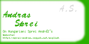 andras sprei business card